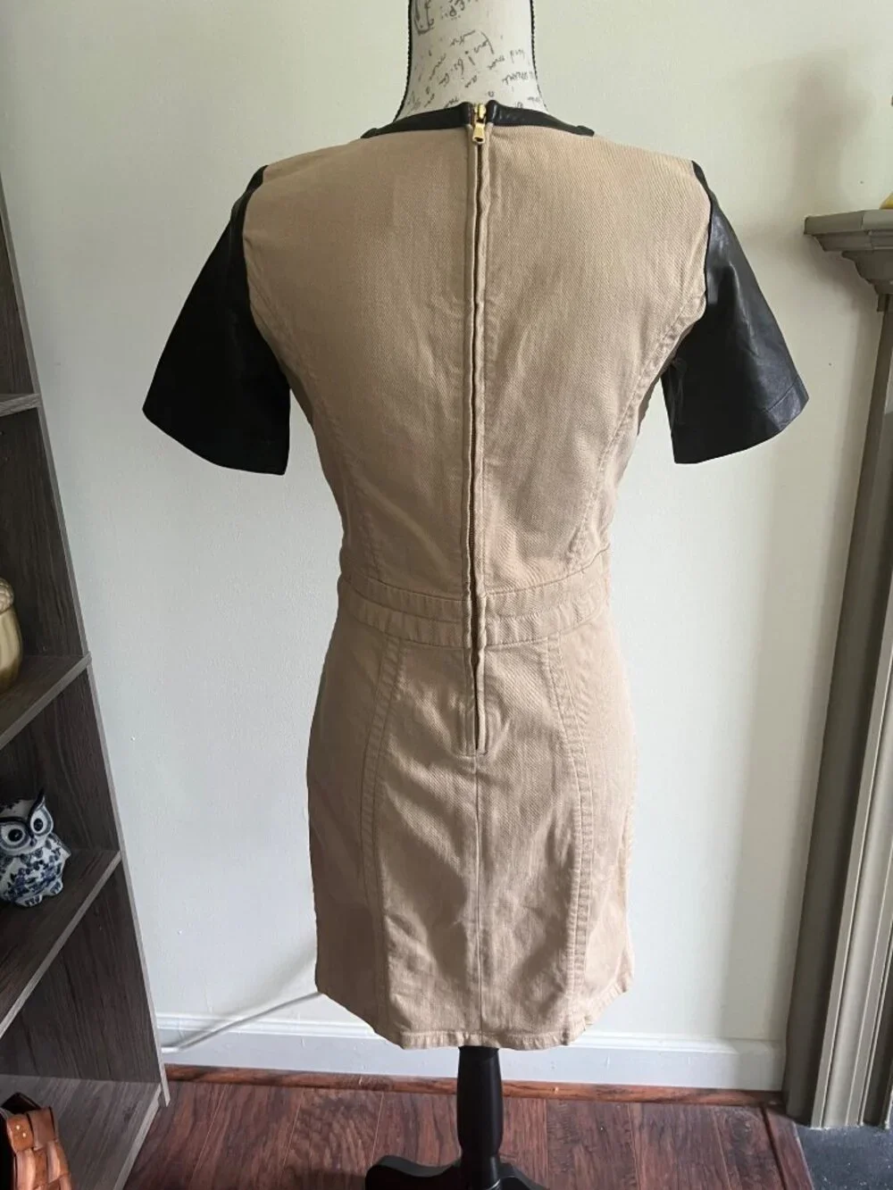 Marc By Marc Jacobs Dress Dempsey Drill Lambs Leather Sheath 2 Datenight - Picture 4 of 10
